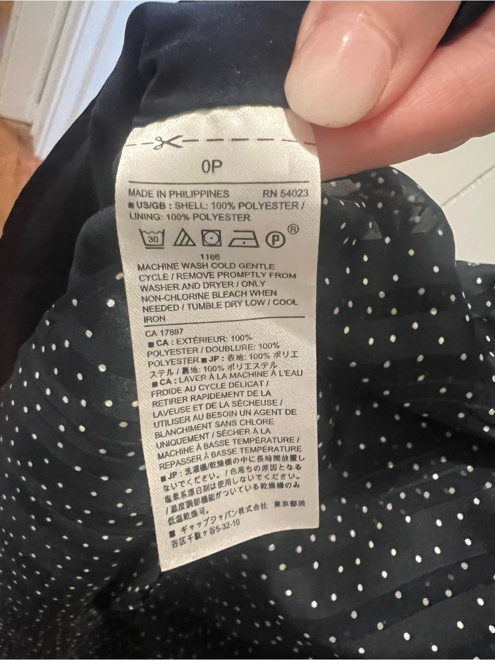 Banana Republic Navy Polka Dot Dress Size 0P Petite Sleeveless Dress - Picture 10 of 10